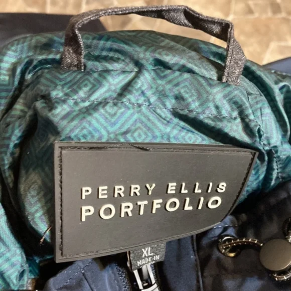 Perry Ellis Men's Portfolio Modern Coat Jacket Navy XL MSRP $220 NWT W-475 - Picture 5 of 8